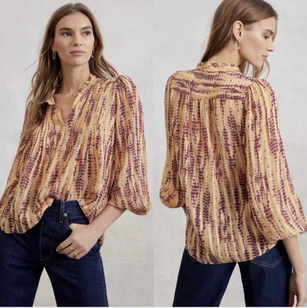 Anthropologie Maritzia Tie-Dye Blouse size extra small XS